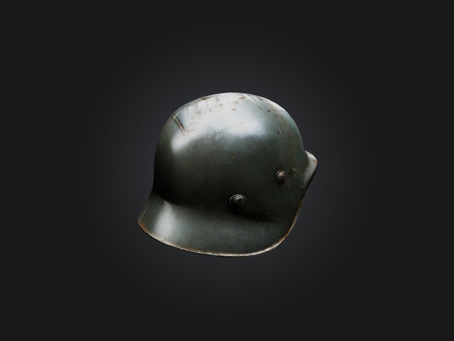 Dented Old Helmet Model Low-poly 3D model_15