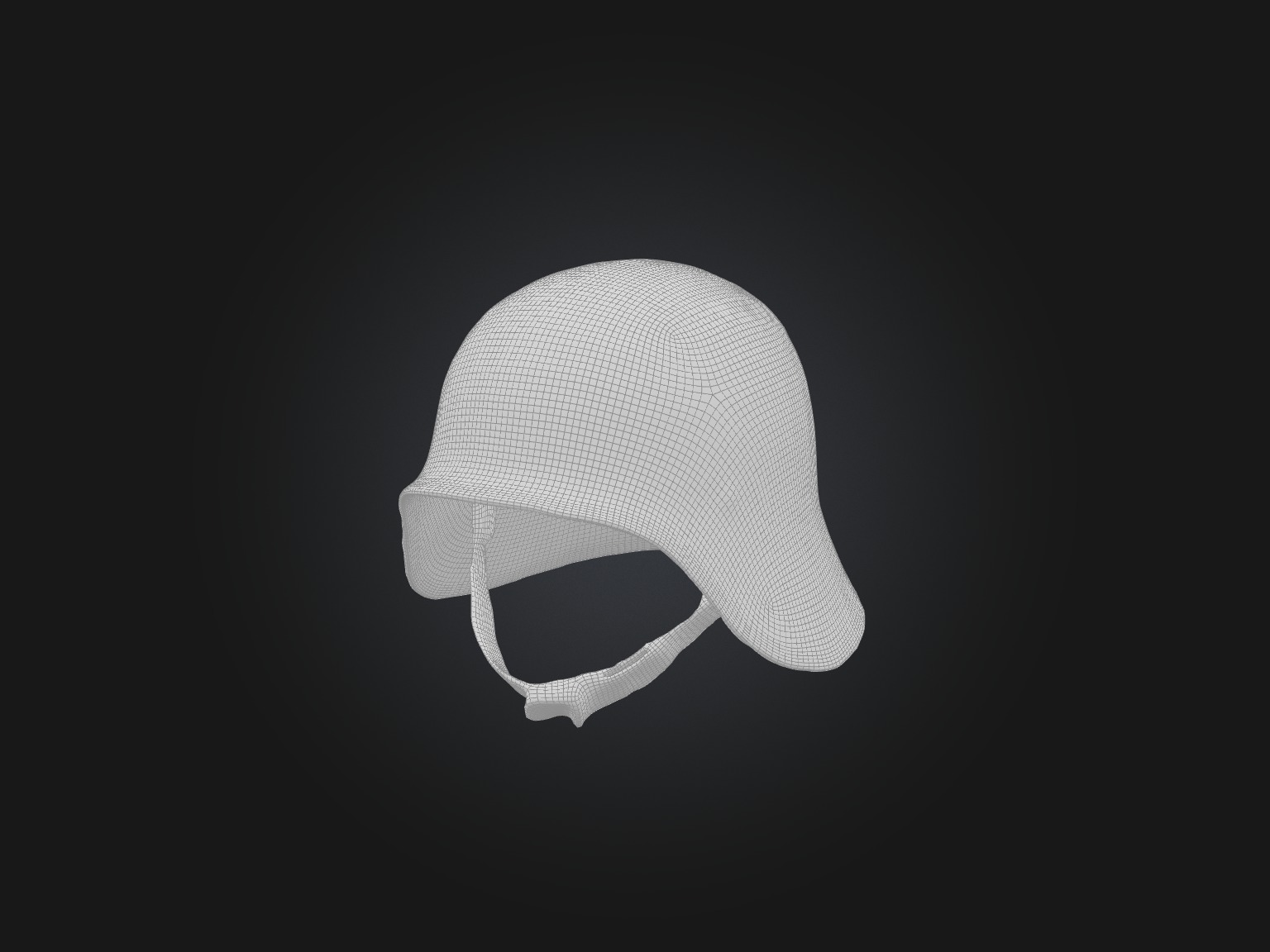 Dented Old Helmet Model Low-poly 3D model_7