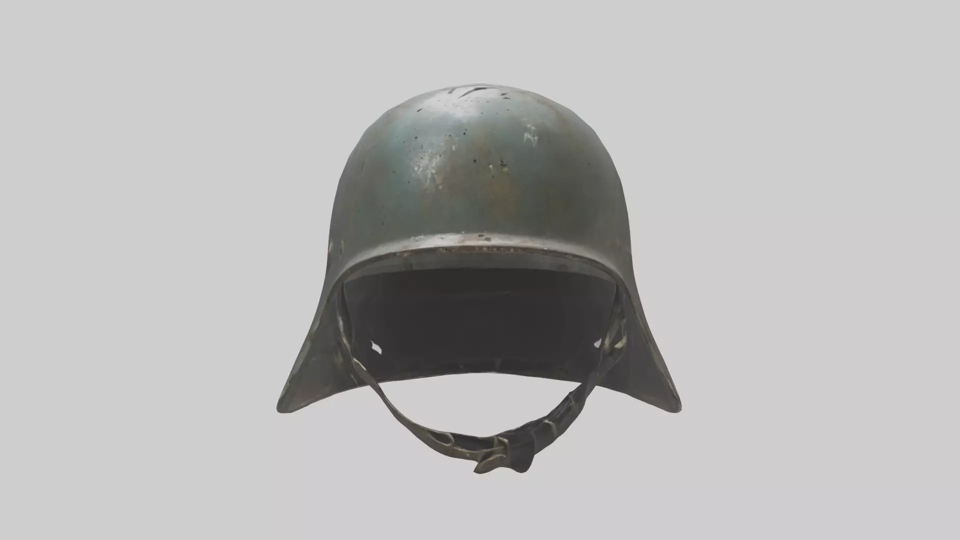 Dented Old Helmet Model Low-poly 3D model_0