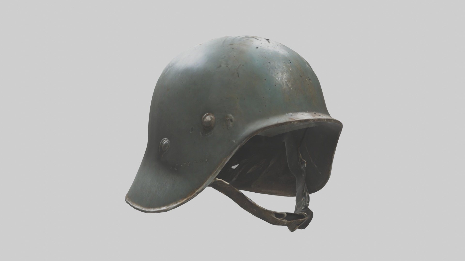 Dented Old Helmet Model Low-poly 3D model_2