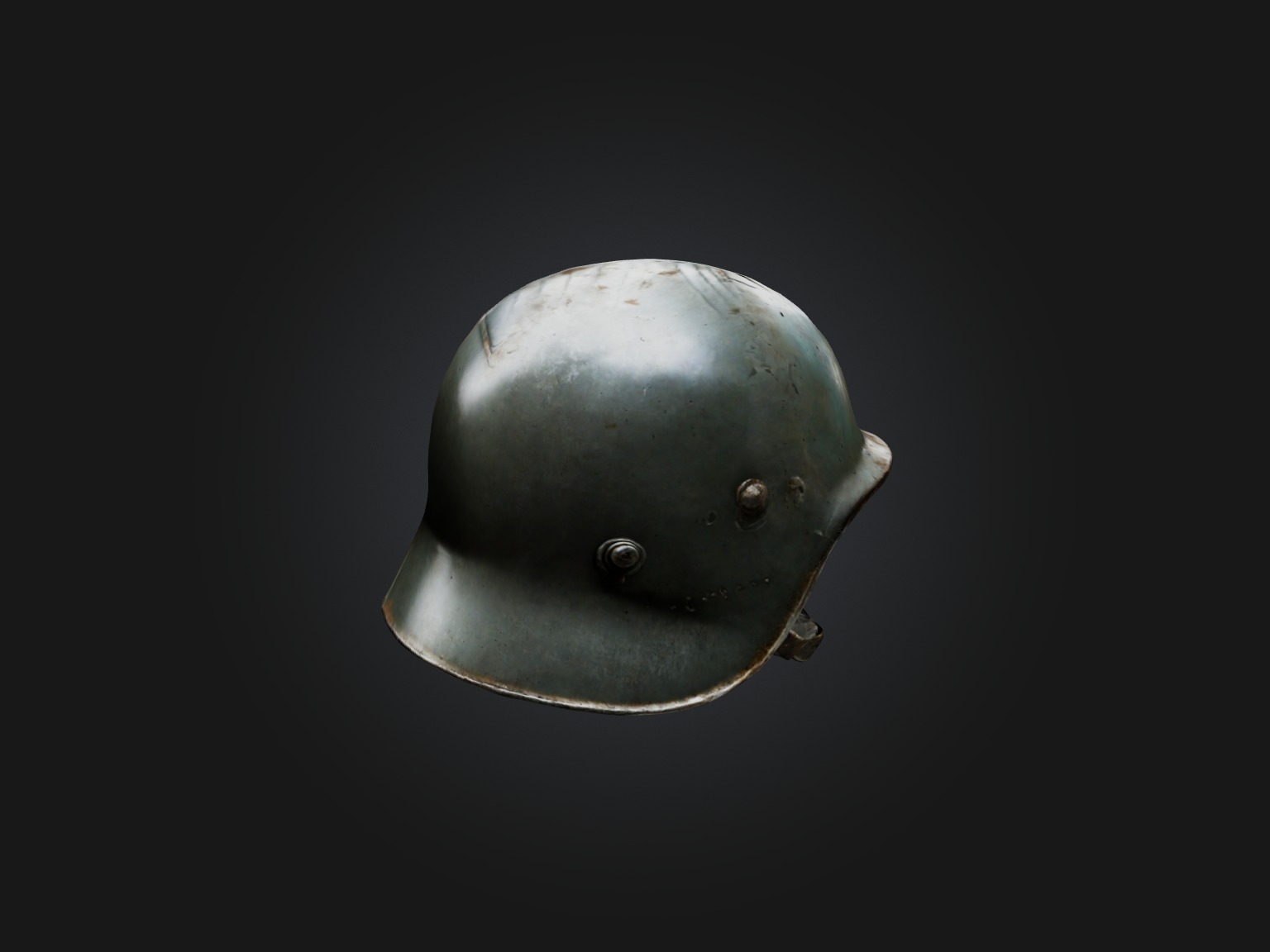 Dented Old Helmet Model Low-poly 3D model_13