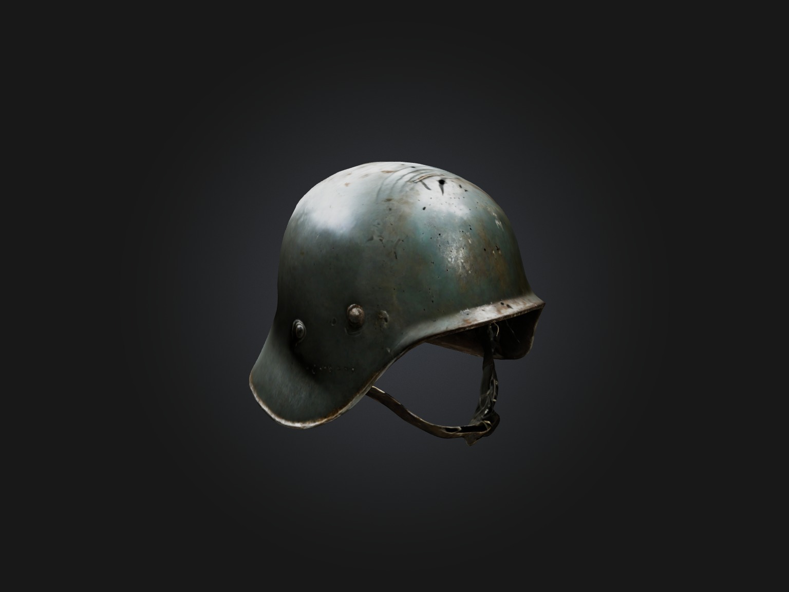 Dented Old Helmet Model Low-poly 3D model_11
