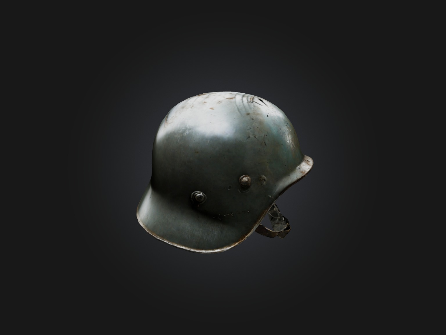 Dented Old Helmet Model Low-poly 3D model_12