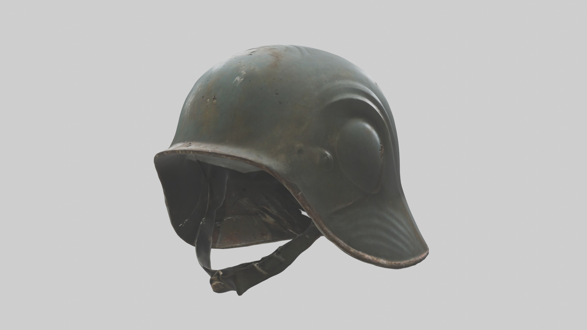 Dented Old Helmet Model Low-poly 3D model_4