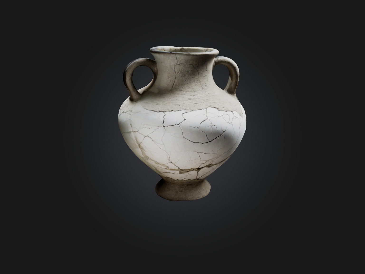 Cracked Antique Vase Model Low-poly 3D model_10