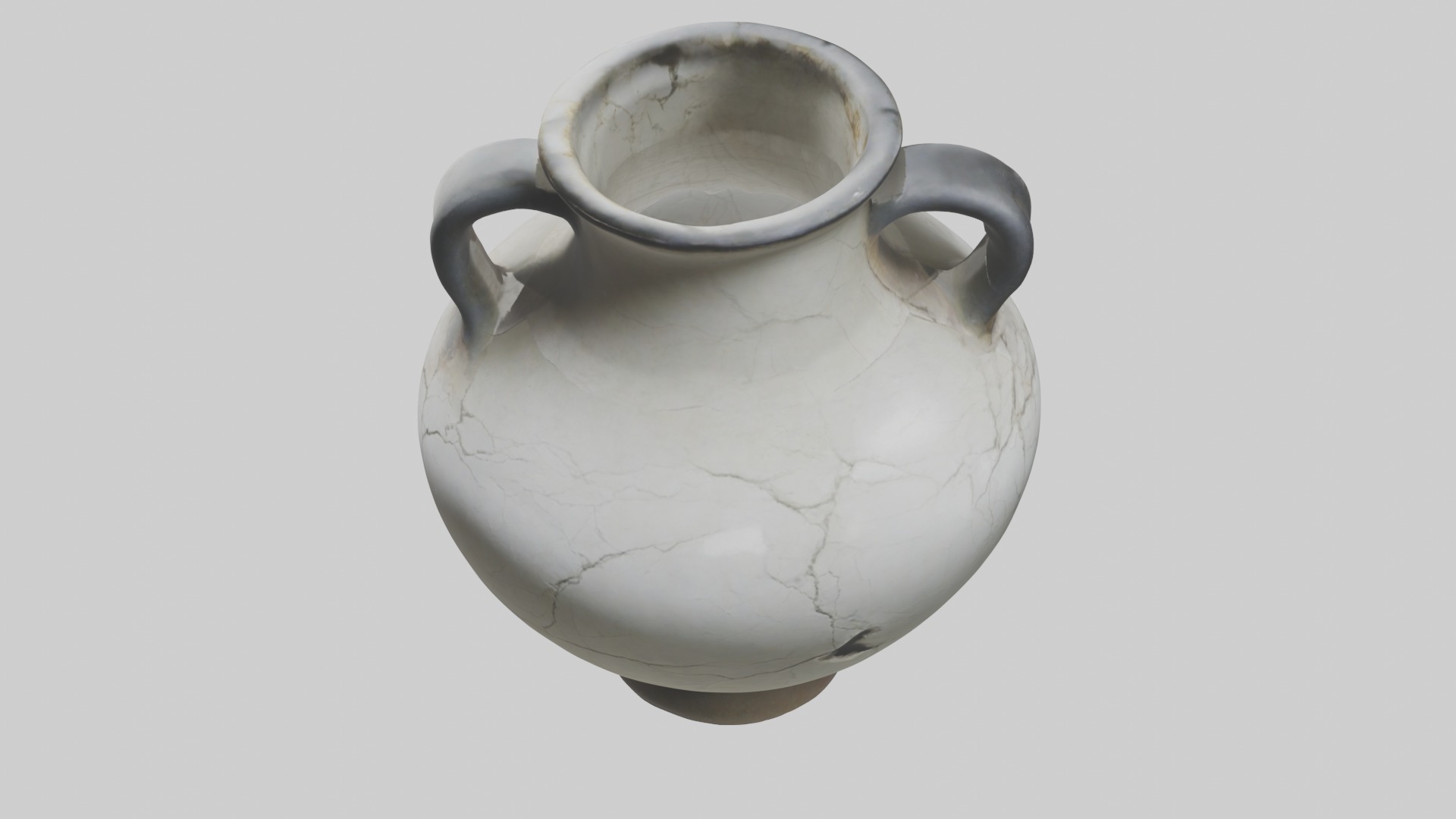 Cracked Antique Vase Model Low-poly 3D model_3