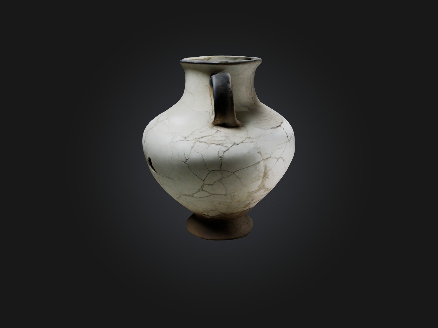 Cracked Antique Vase Model Low-poly 3D model_12