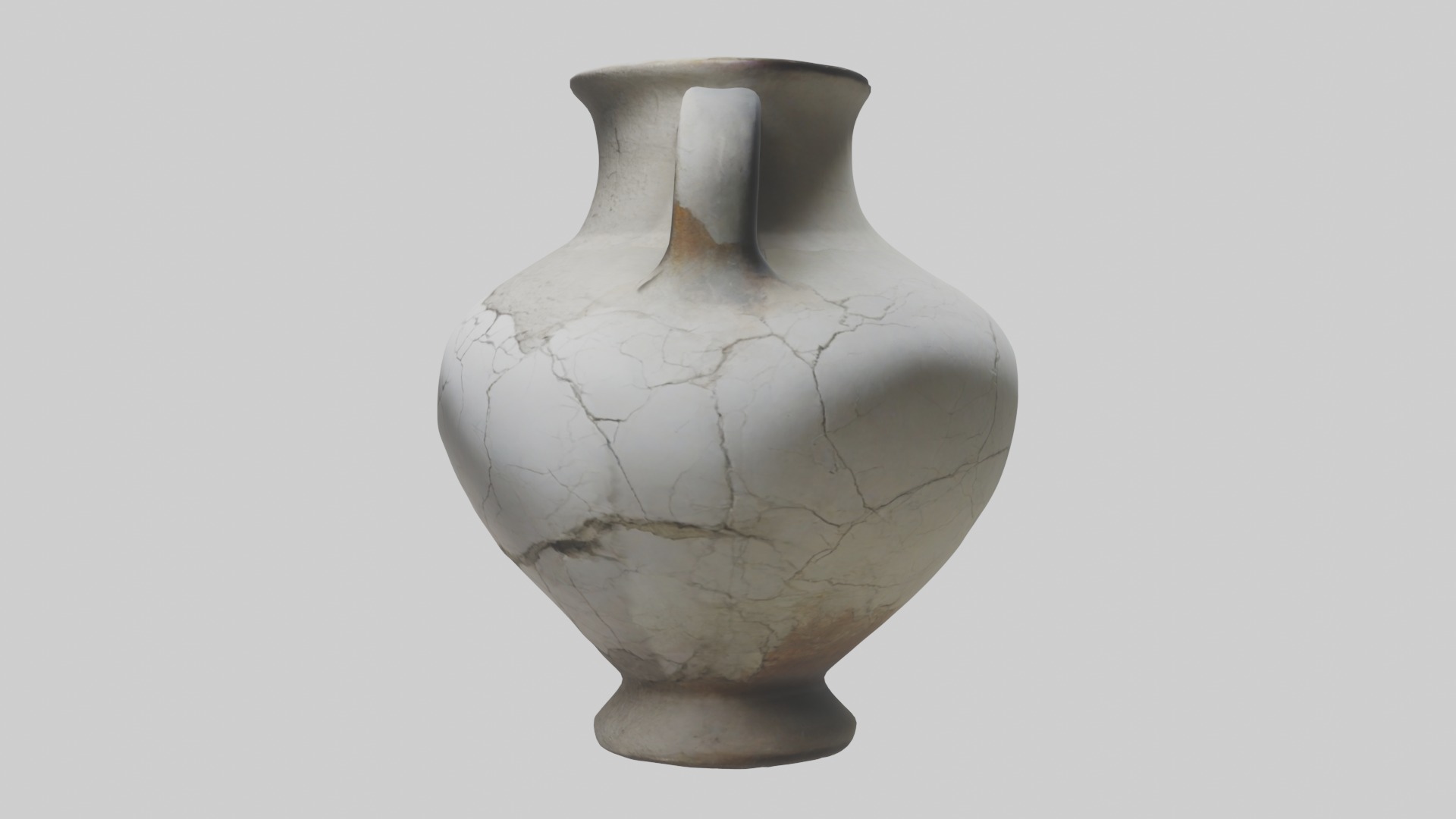 Cracked Antique Vase Model Low-poly 3D model_2