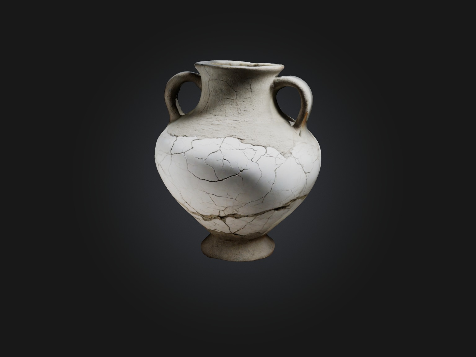 Cracked Antique Vase Model Low-poly 3D model_8