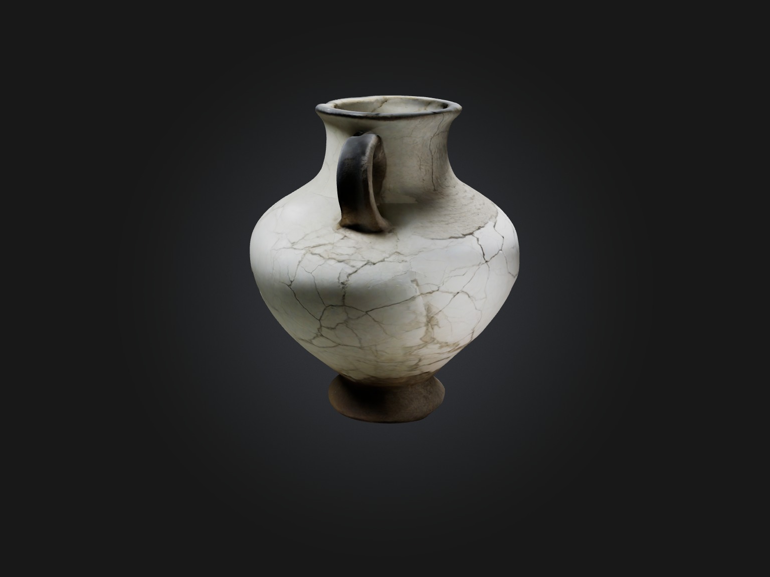 Cracked Antique Vase Model Low-poly 3D model_11