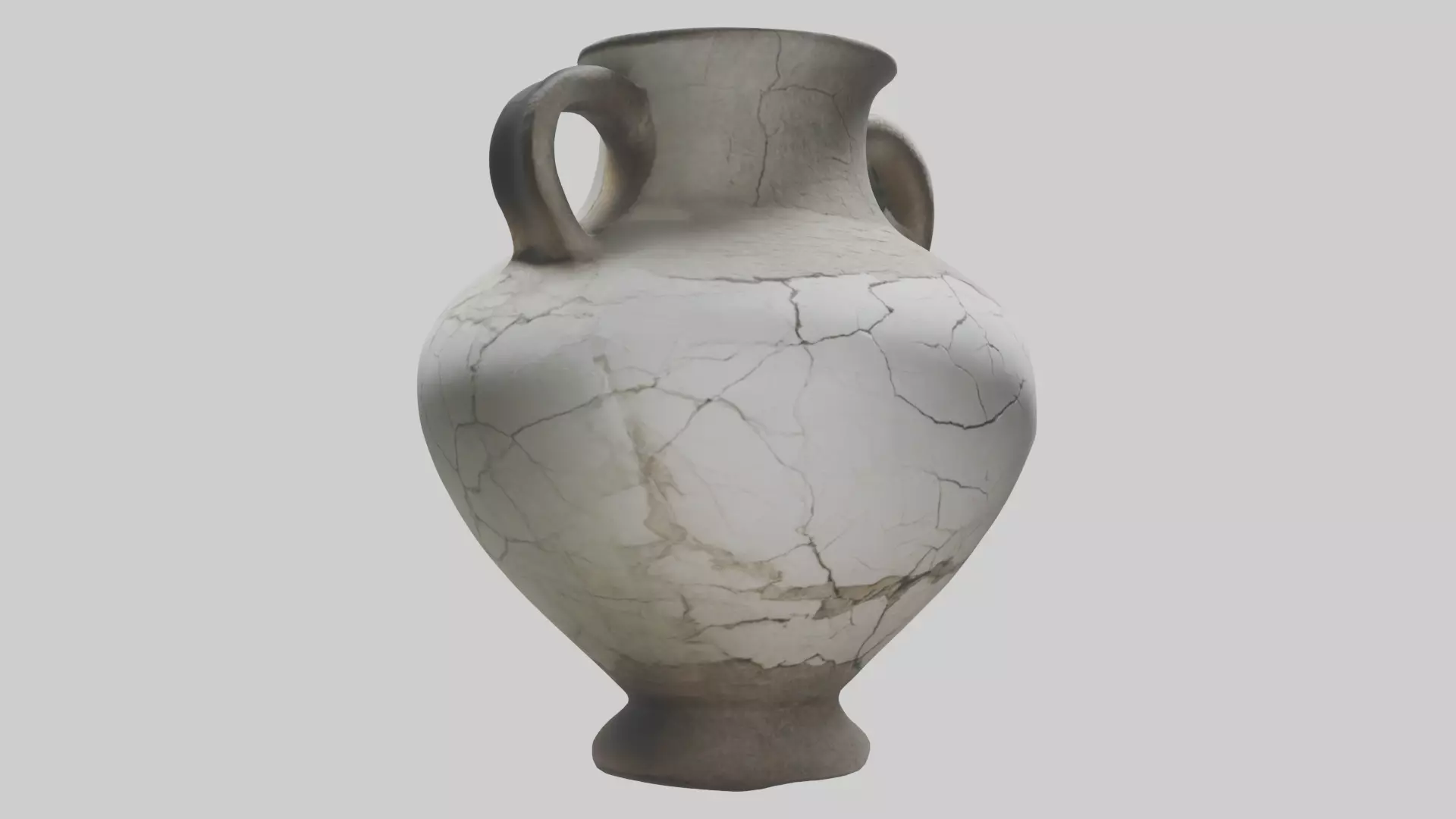 Cracked Antique Vase Model Low-poly 3D model_0