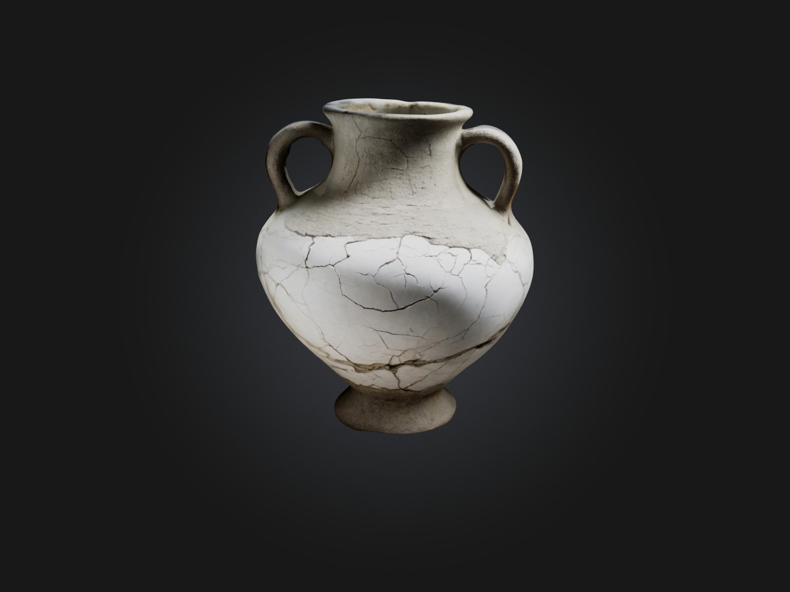 Cracked Antique Vase Model Low-poly 3D model_9