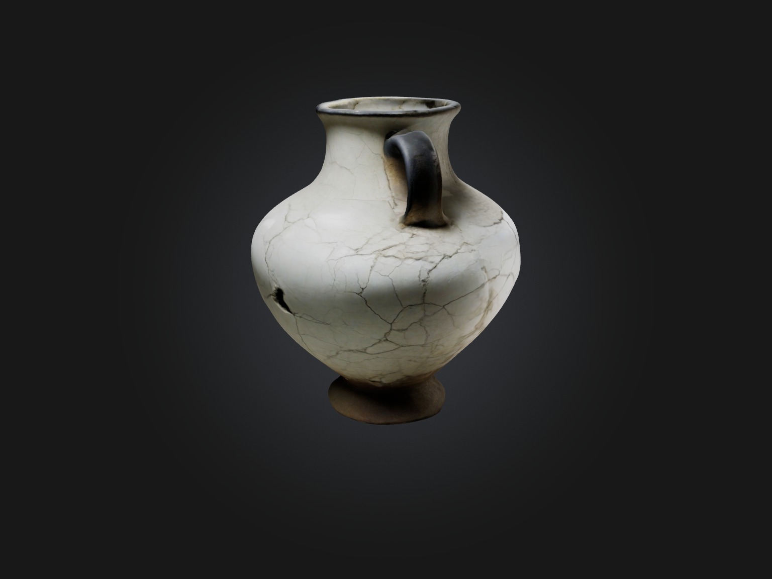 Cracked Antique Vase Model Low-poly 3D model_14