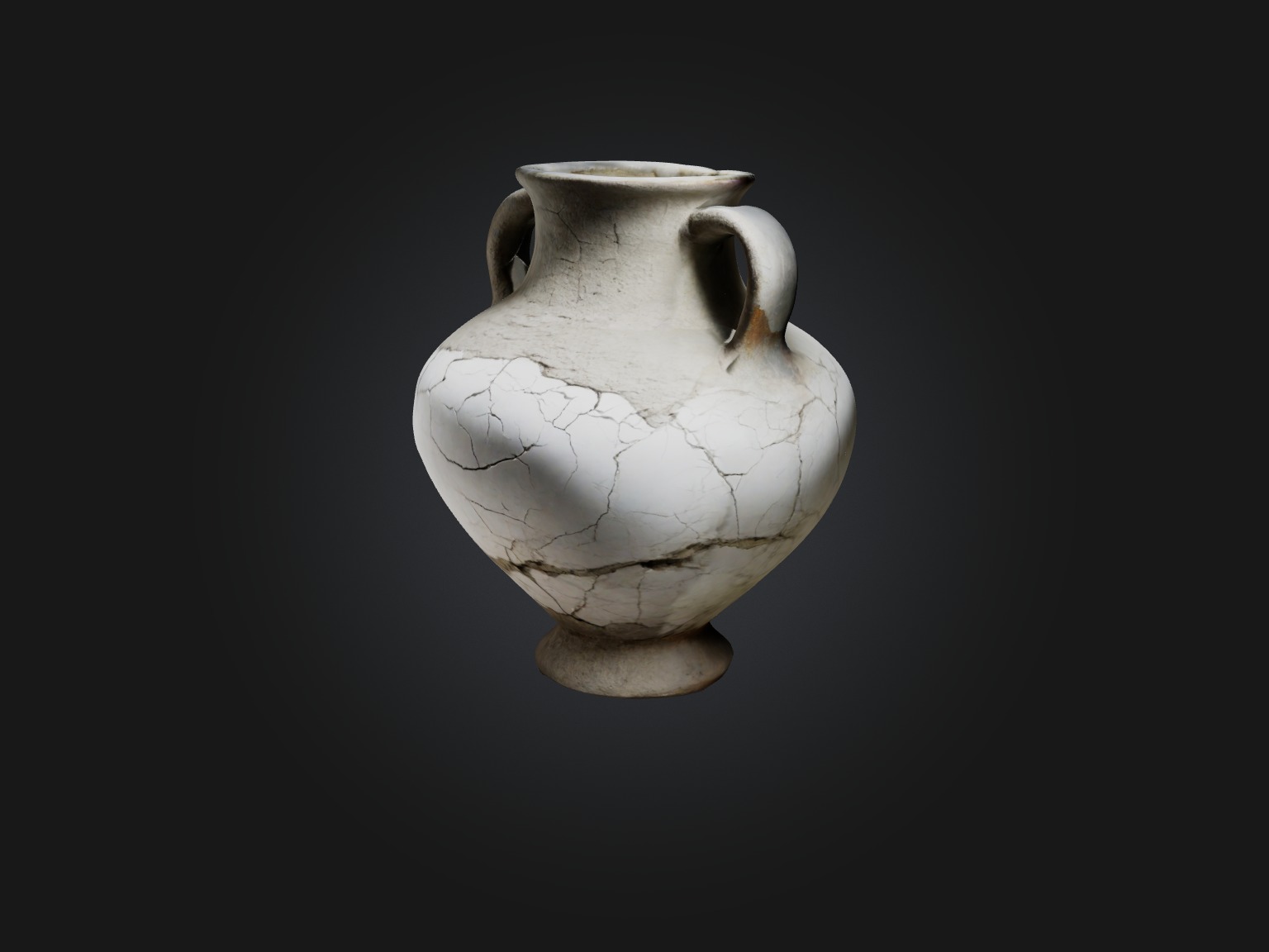 Cracked Antique Vase Model Low-poly 3D model_6