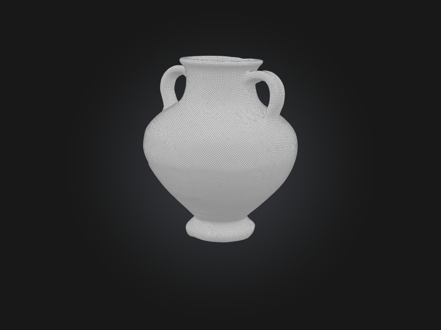 Cracked Antique Vase Model Low-poly 3D model_7