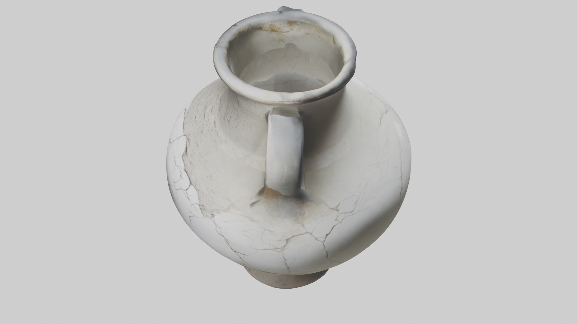 Cracked Antique Vase Model Low-poly 3D model_5