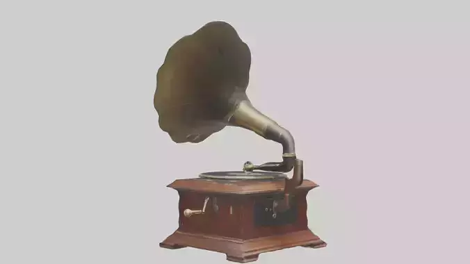 Classic Phonograph Model Low-poly 3D model