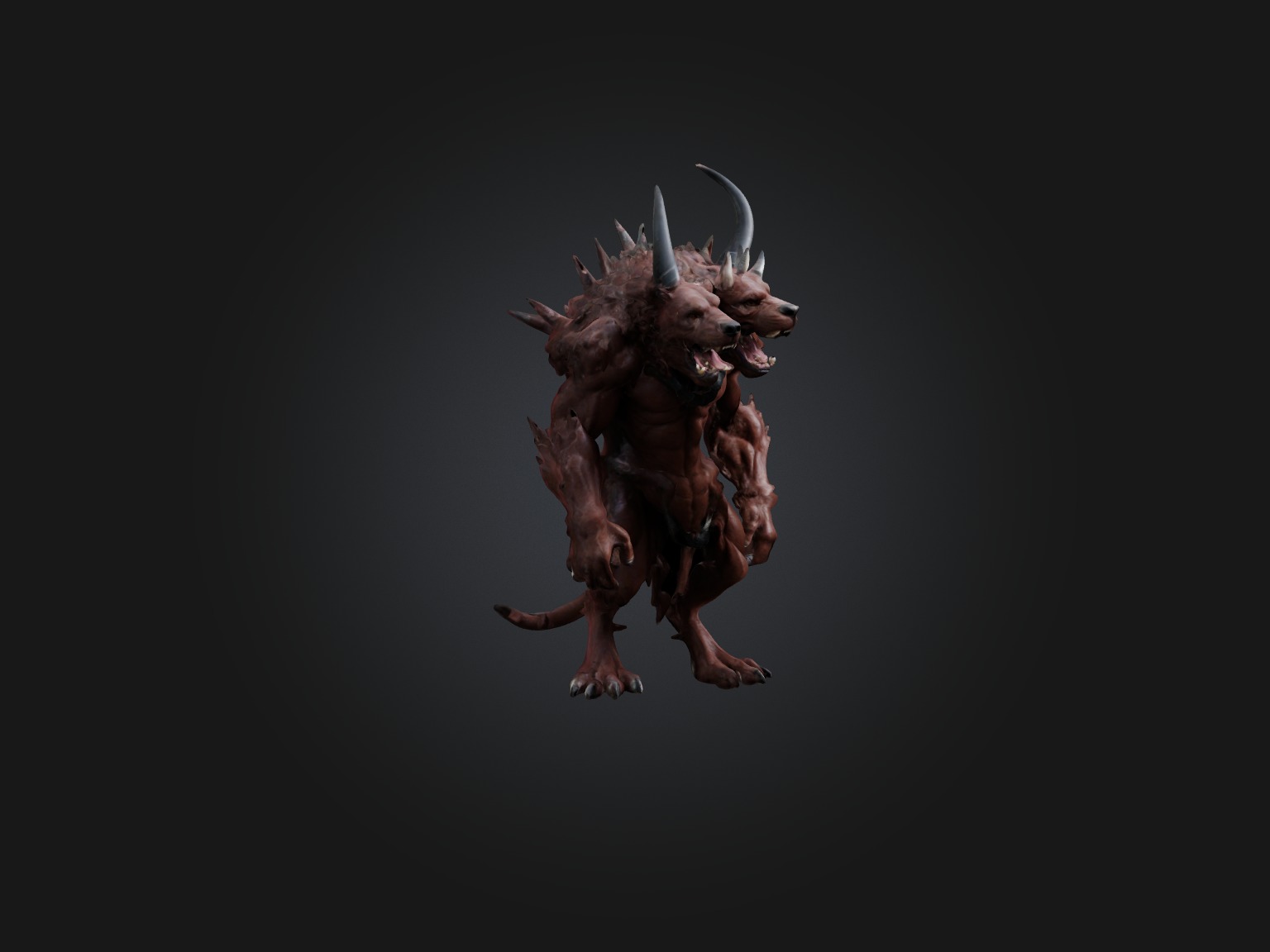 Cerberus Low-poly 3D model_3