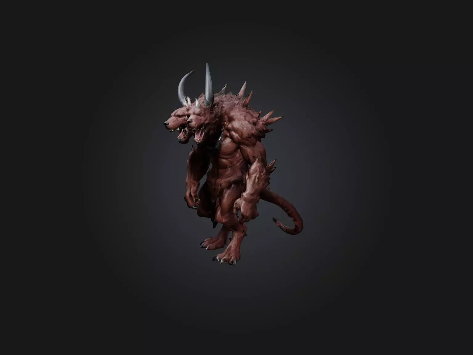 Cerberus Low-poly 3D model_0