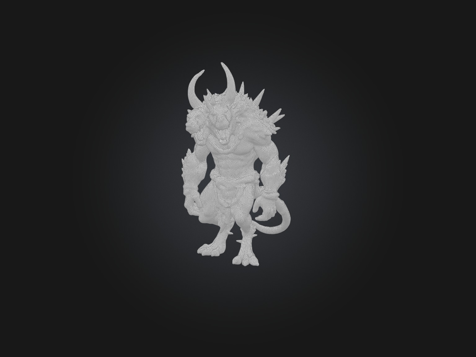 Cerberus Low-poly 3D model_1