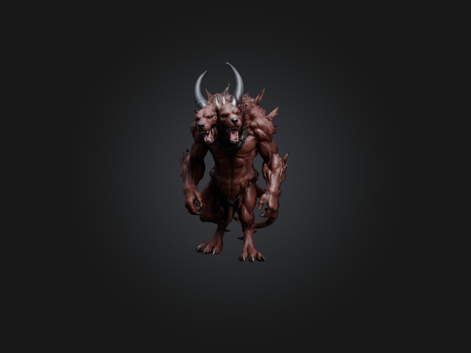Cerberus Low-poly 3D model_2