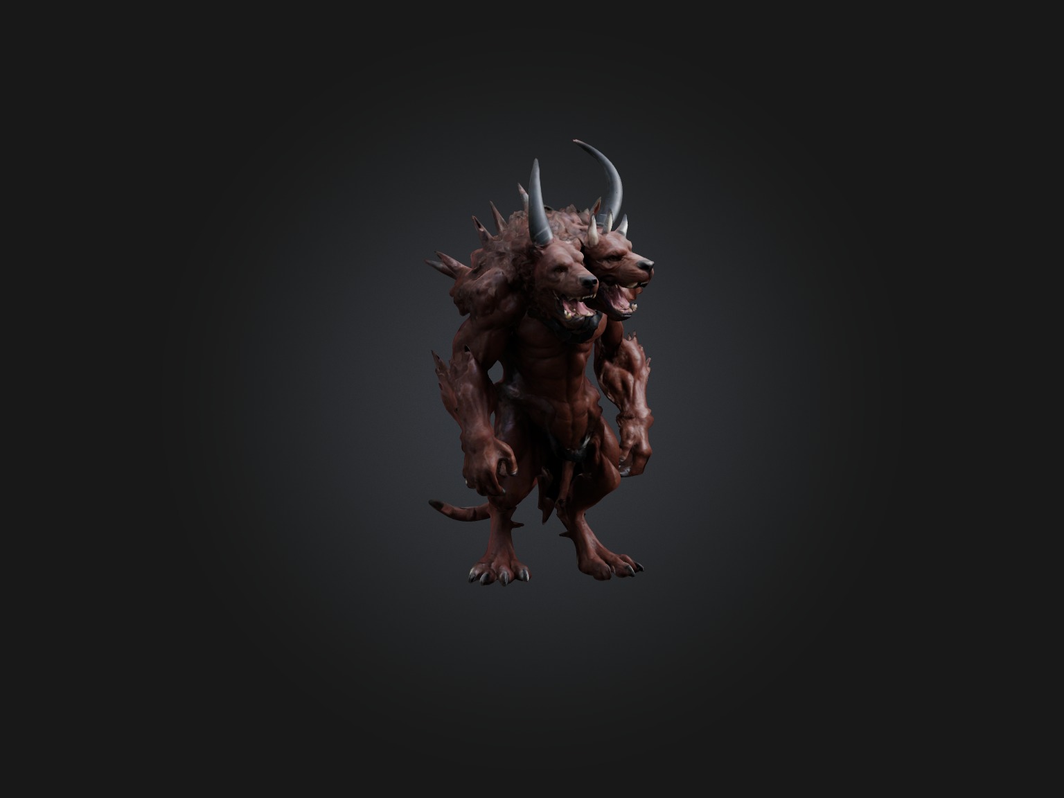 Cerberus Low-poly 3D model_5