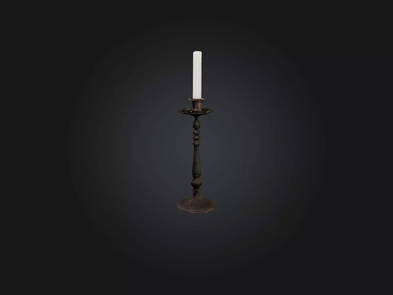 Candlestick Low-poly 3D model_0