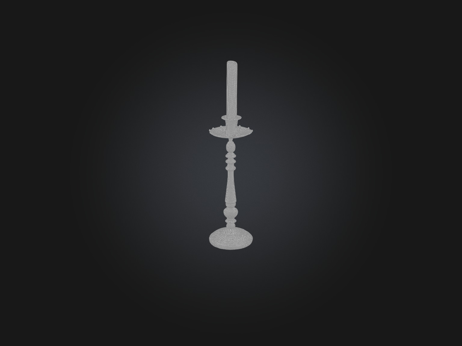Candlestick Low-poly 3D model_3