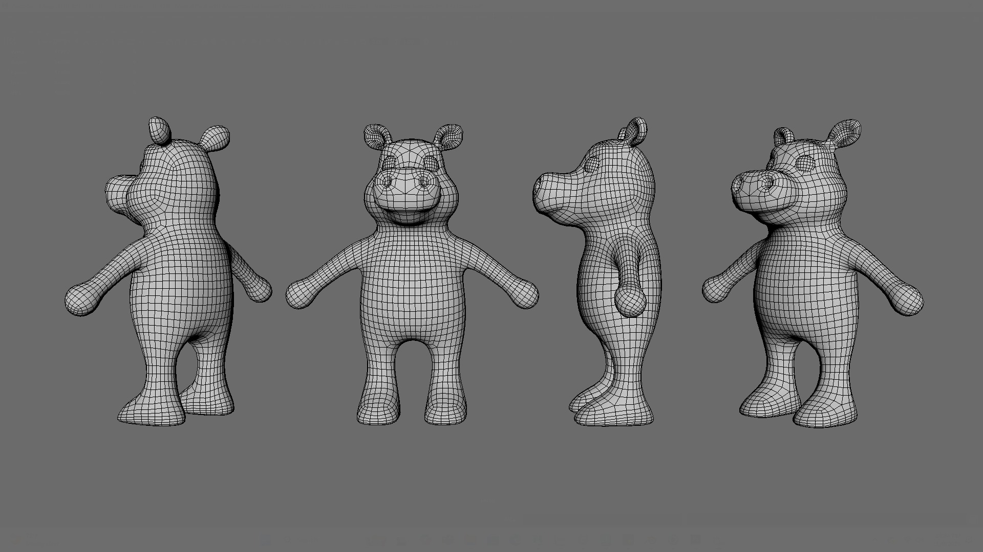 High-Quality 3D Cute Hippo for Games Low-poly 3D model_8