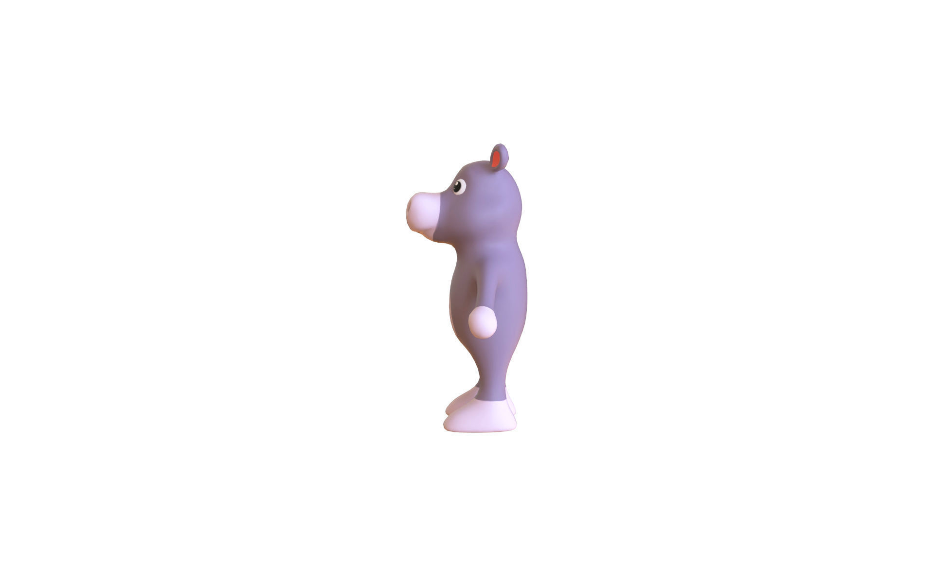 High-Quality 3D Cute Hippo for Games Low-poly 3D model_3