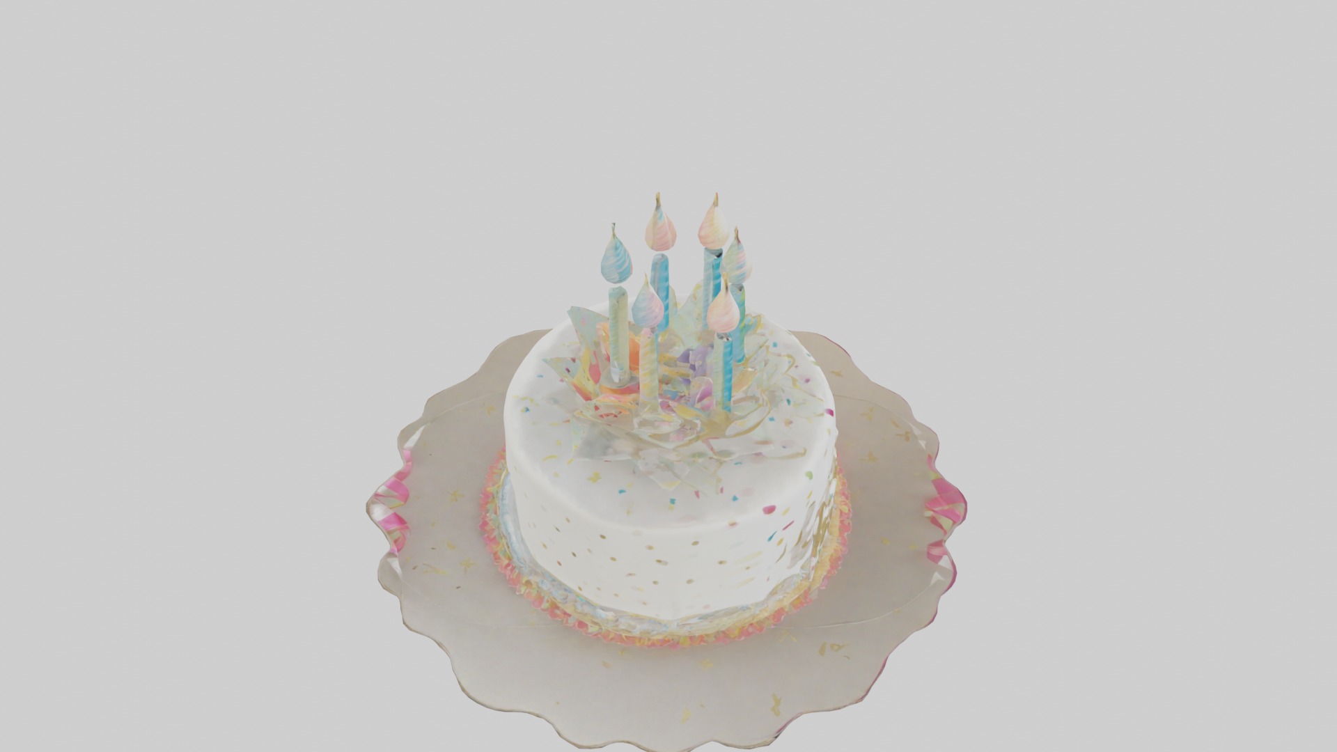 Birthday Card Low-poly 3D model_19
