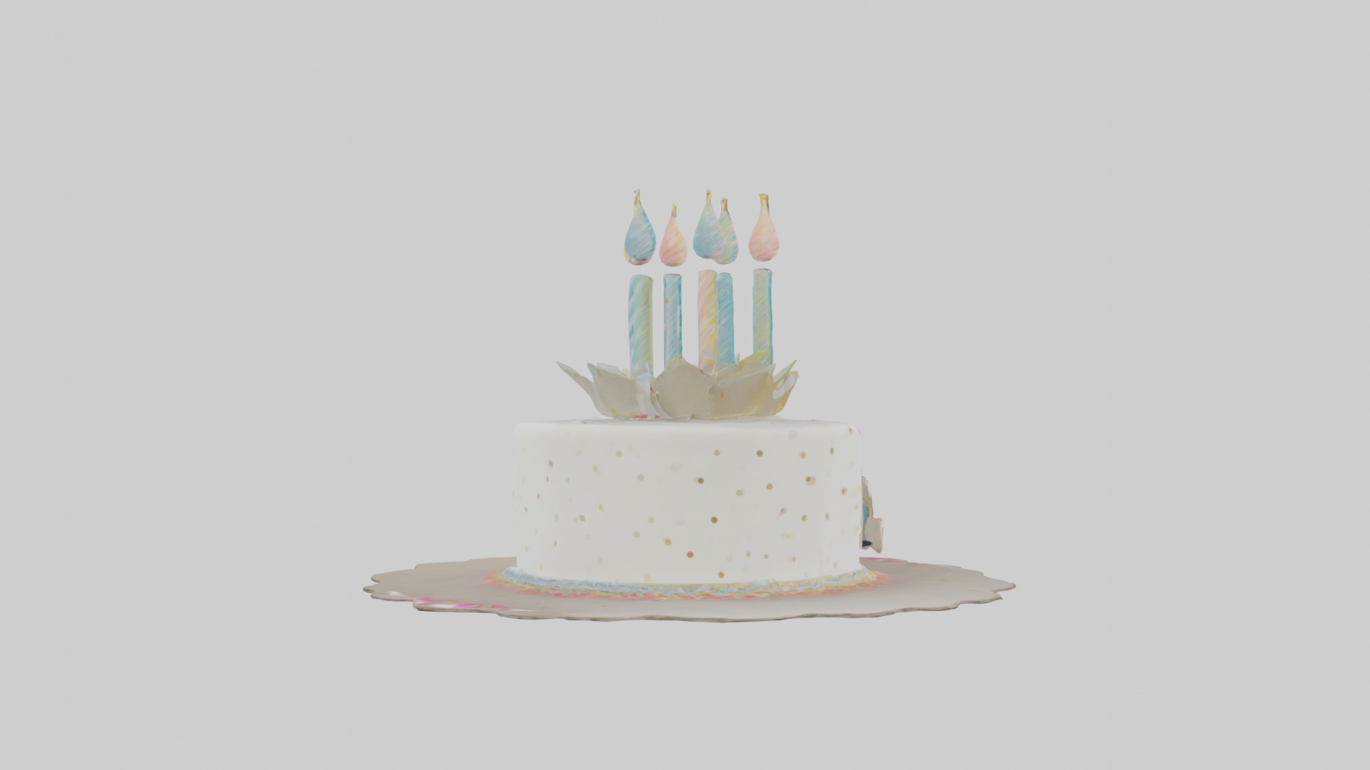 Birthday Card Low-poly 3D model_14