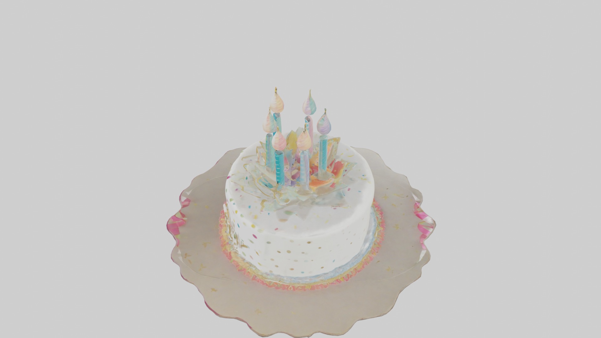 Birthday Card Low-poly 3D model_18