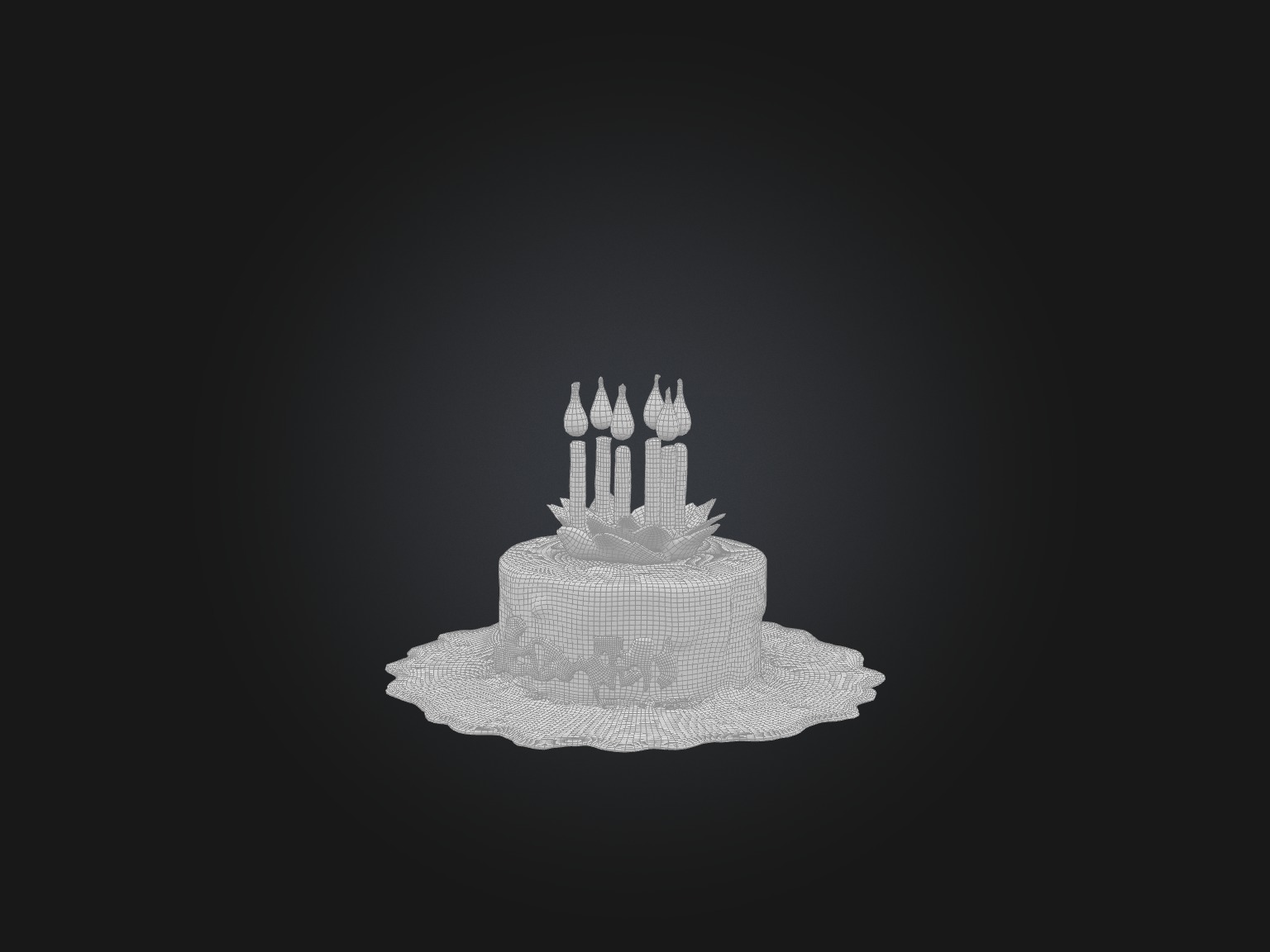 Birthday Card Low-poly 3D model_8