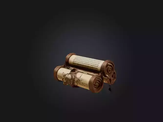 Ancient Scroll Case Model
