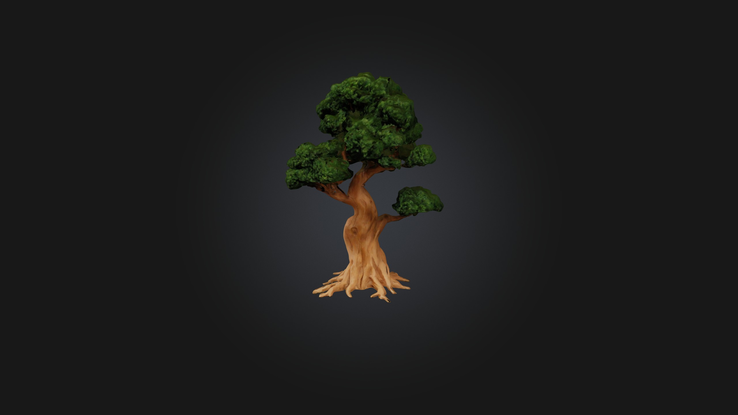 Yew Tree Model Low-poly 3D model_1