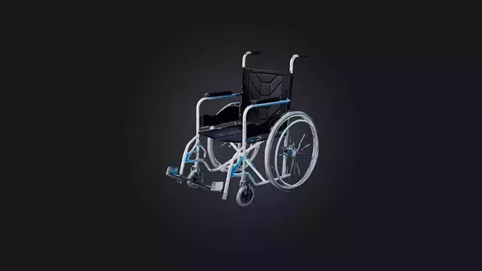 Wheelchair Low-poly 3D model