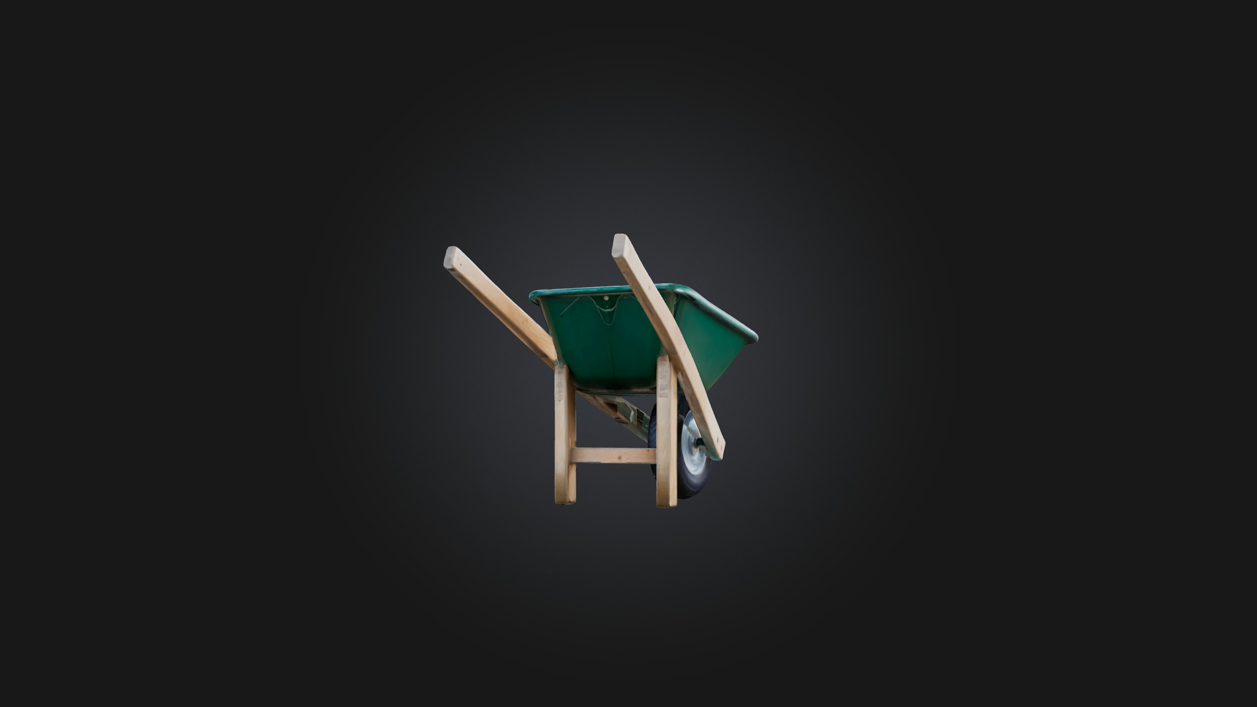 Wheelbarrow Low-poly 3D model_7