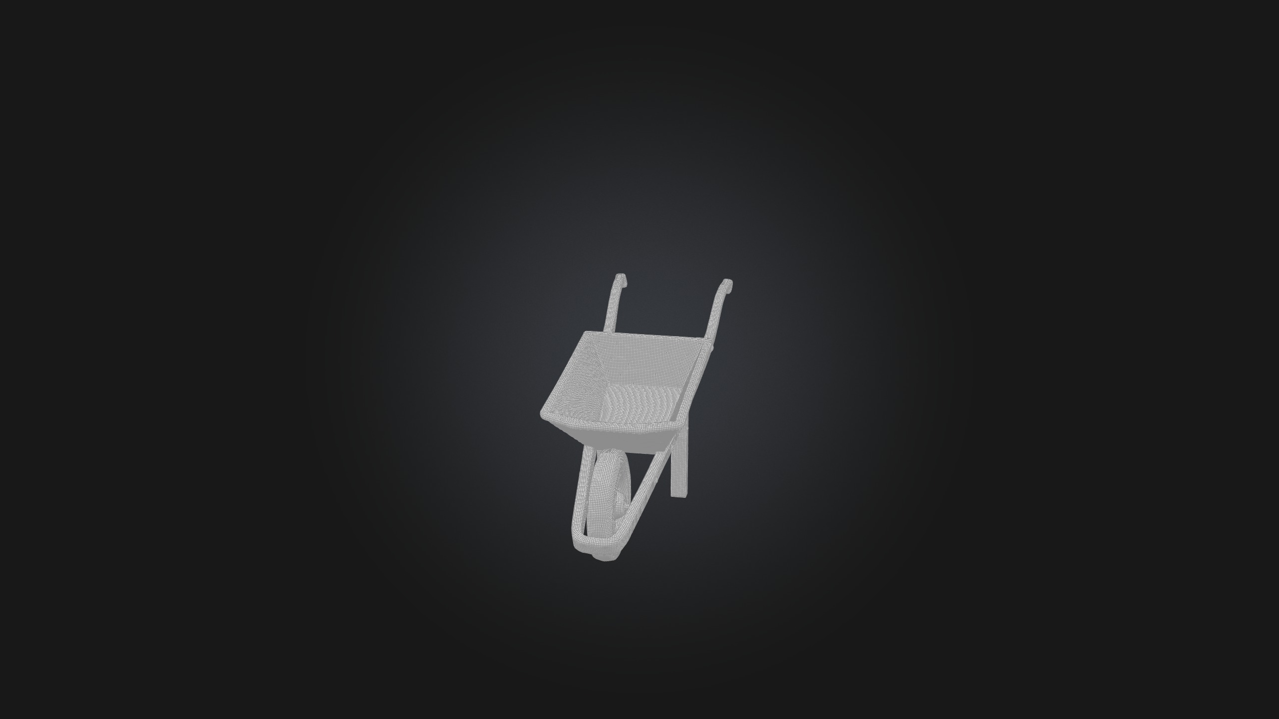 Wheelbarrow Low-poly 3D model_11