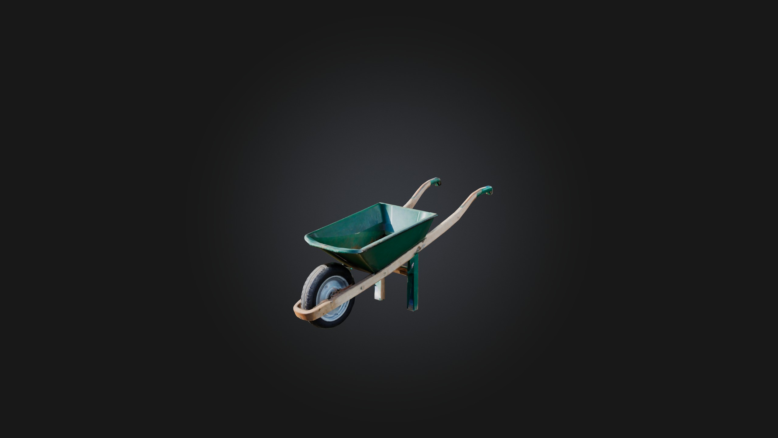 Wheelbarrow Low-poly 3D model_8