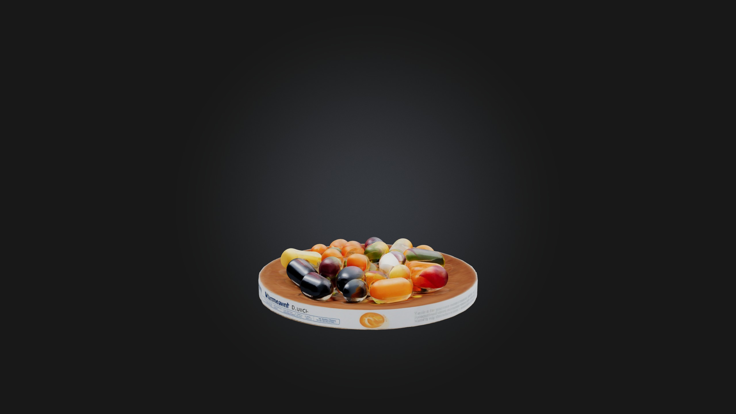Vitamins Low-poly 3D model_1
