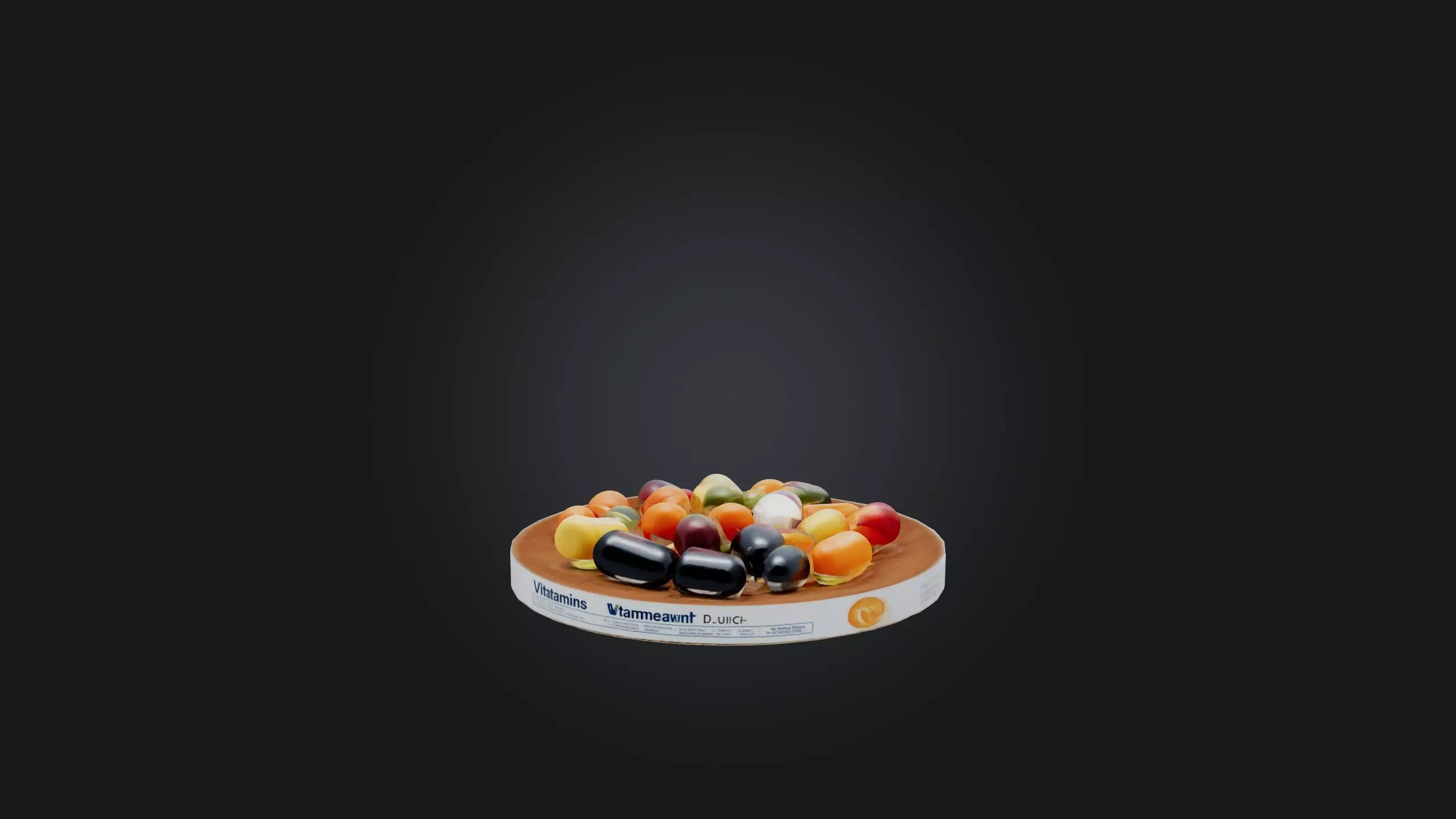 Vitamins Low-poly 3D model_0