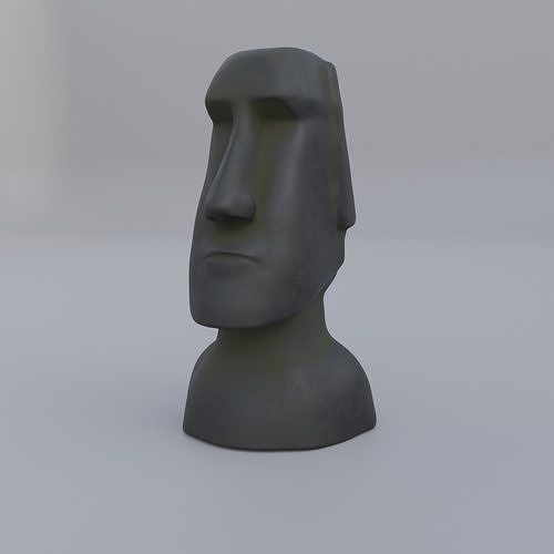 Meme Face Statue  Low-poly 3D model