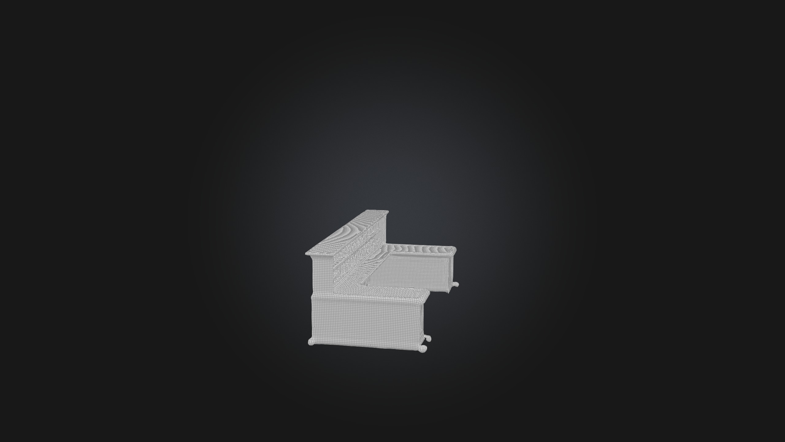 V-Shaped Bar Low-poly 3D model_2