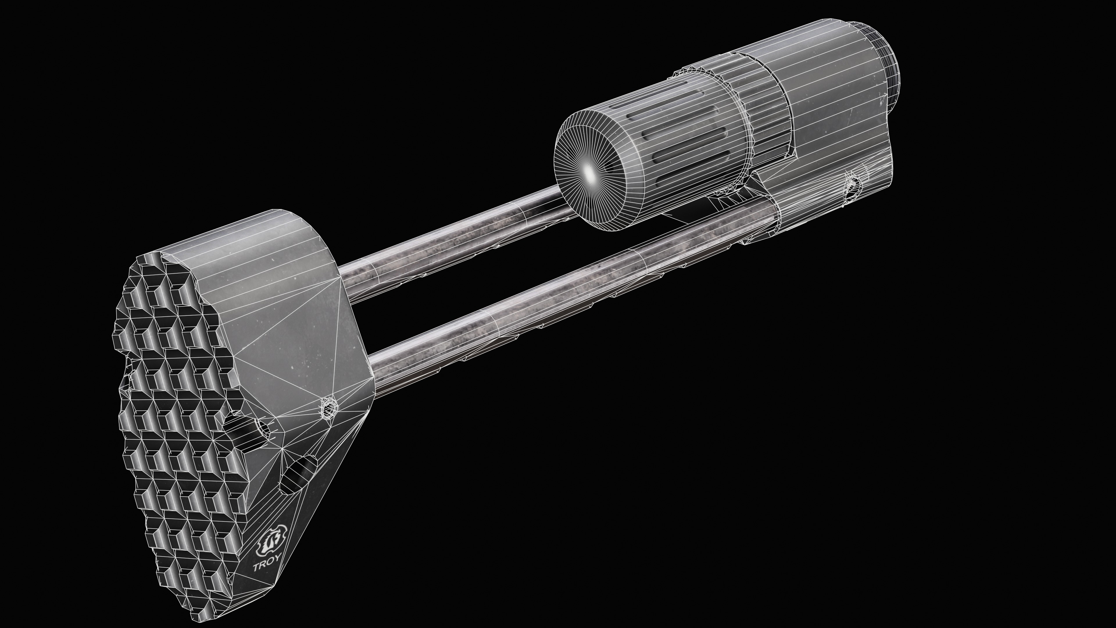 M7A1 PDW Stock Low-poly 3D model_24