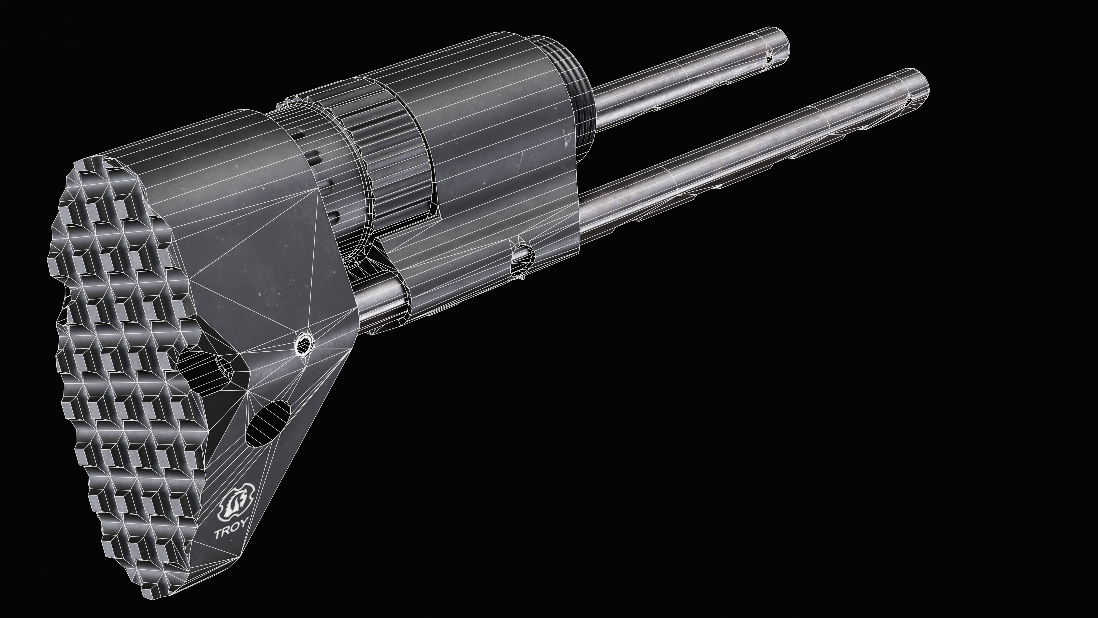 M7A1 PDW Stock Low-poly 3D model_20