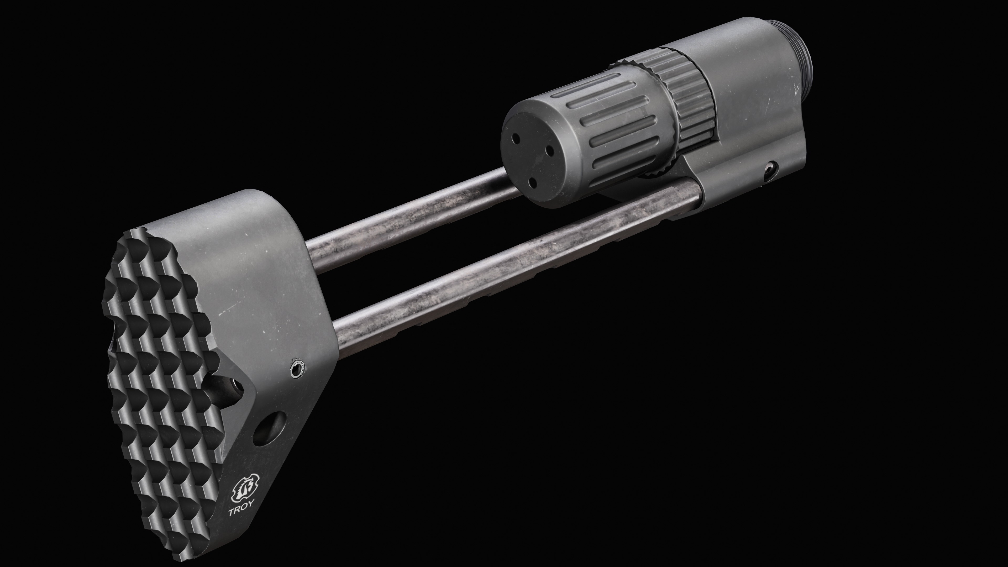 M7A1 PDW Stock Low-poly 3D model_8