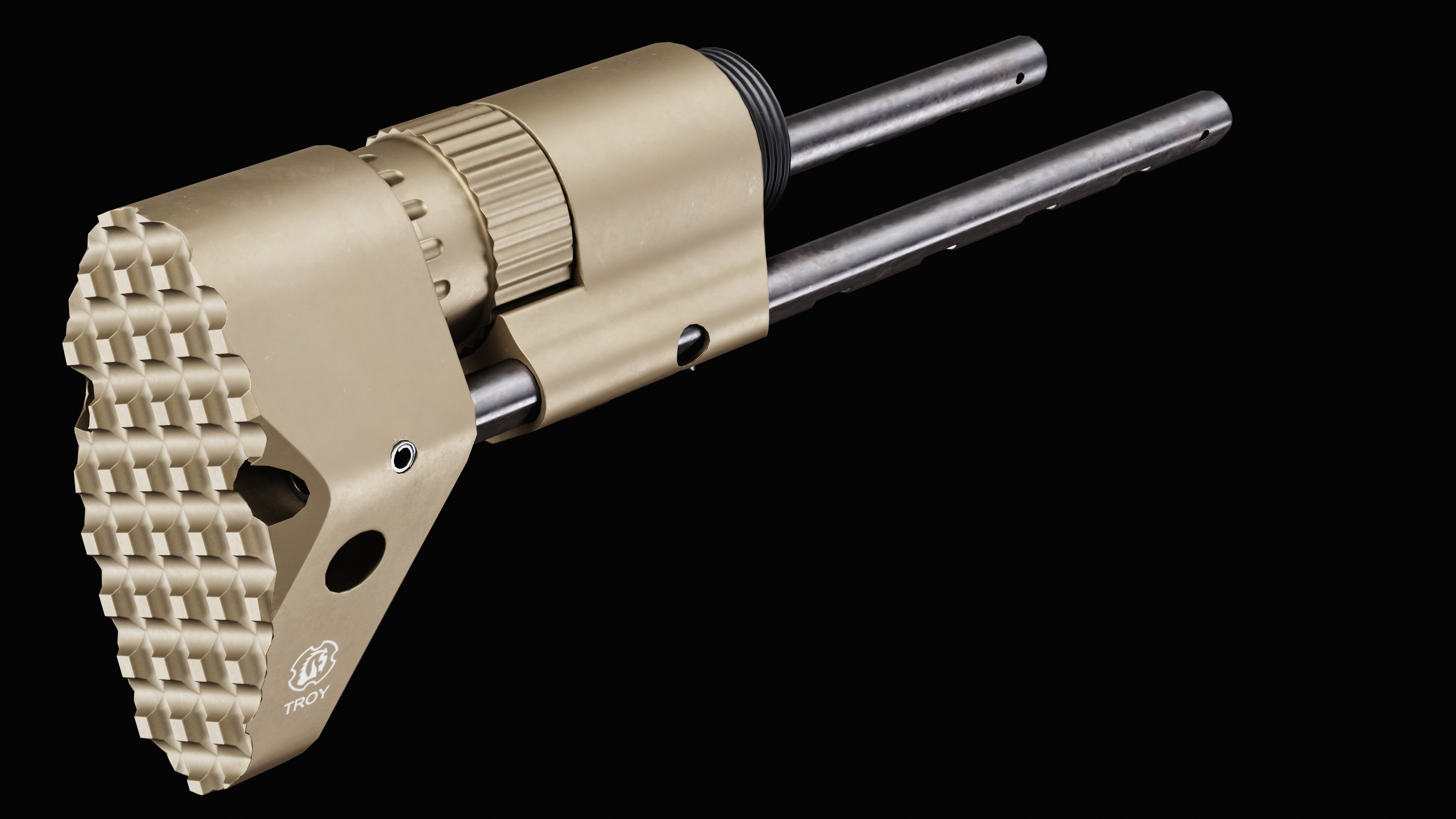 M7A1 PDW Stock Low-poly 3D model_12