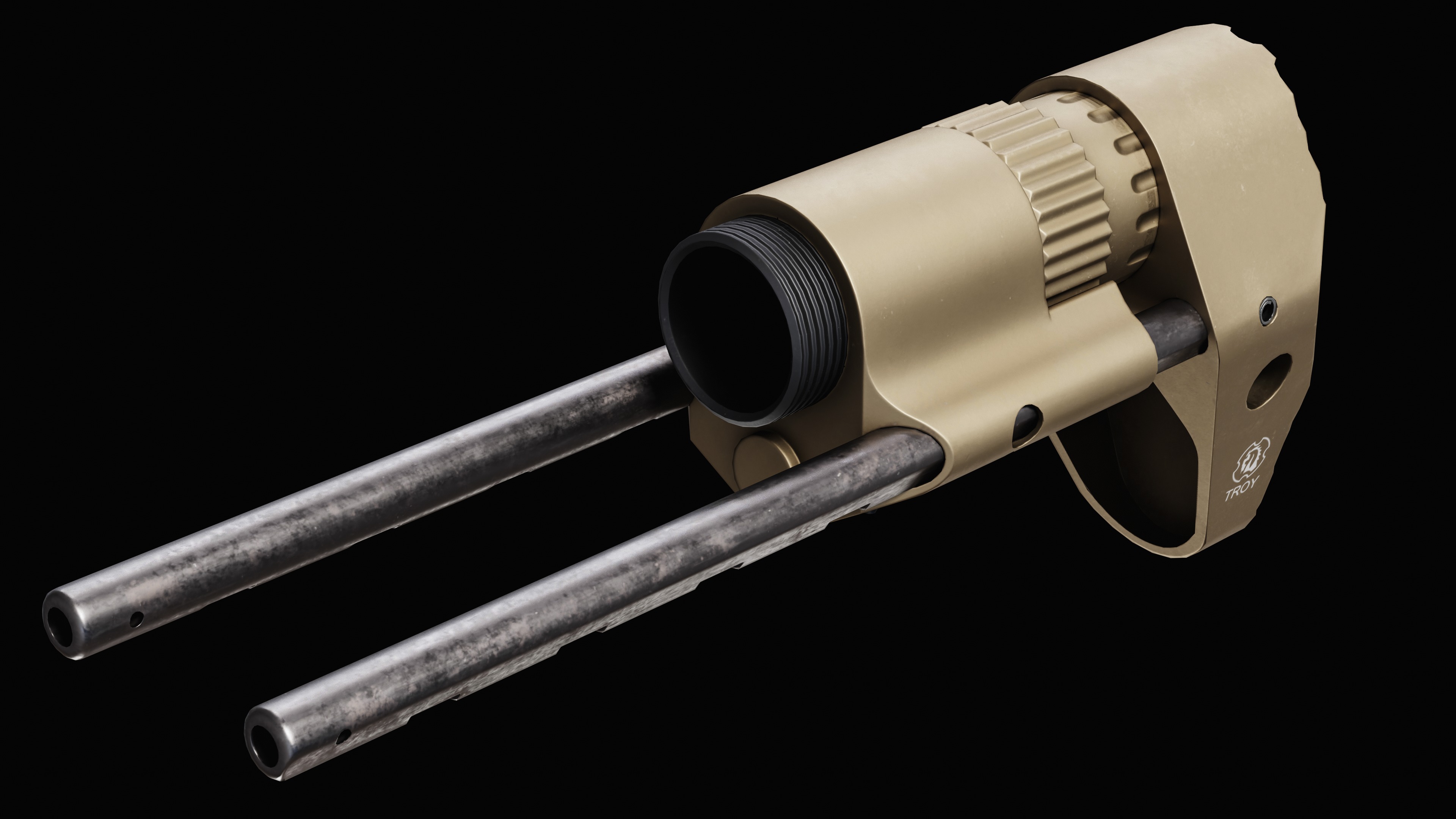 M7A1 PDW Stock Low-poly 3D model_13