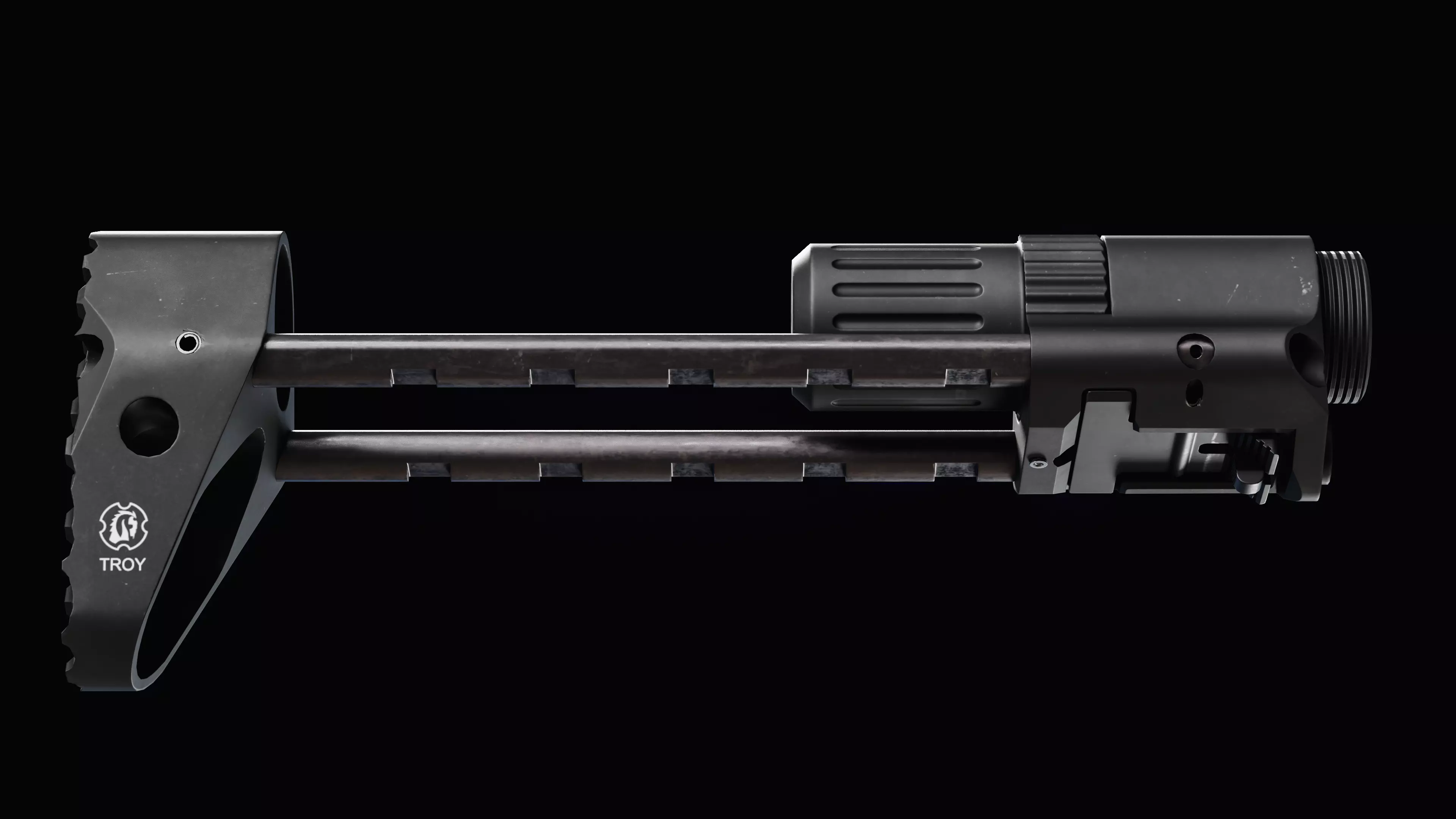 M7A1 PDW Stock Low-poly 3D model_0